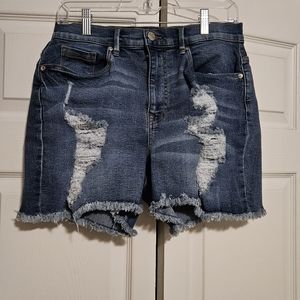 Denim ripped shorts size 10.